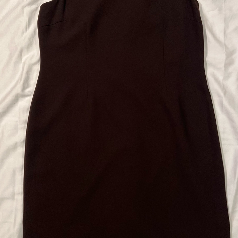Elegant Chocolate Brown Strapless Dress